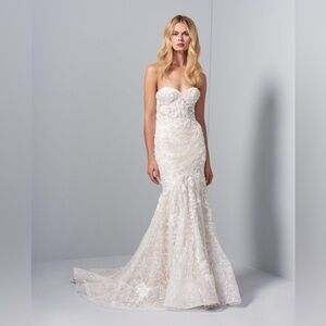 Evie by Allison Webb beaded lace corset mermaid wedding gown